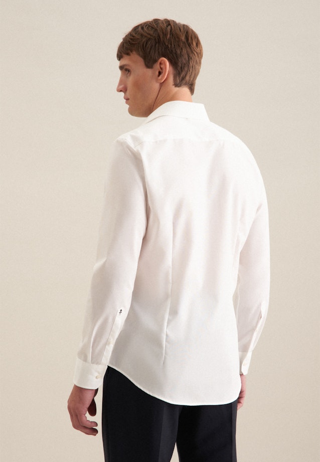 Non-iron Poplin Business Shirt in Slim with Kent-Collar in Ecru |  Seidensticker Onlineshop