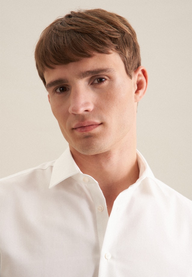Slim Business shirt Uni in Ecru |  Seidensticker Onlineshop