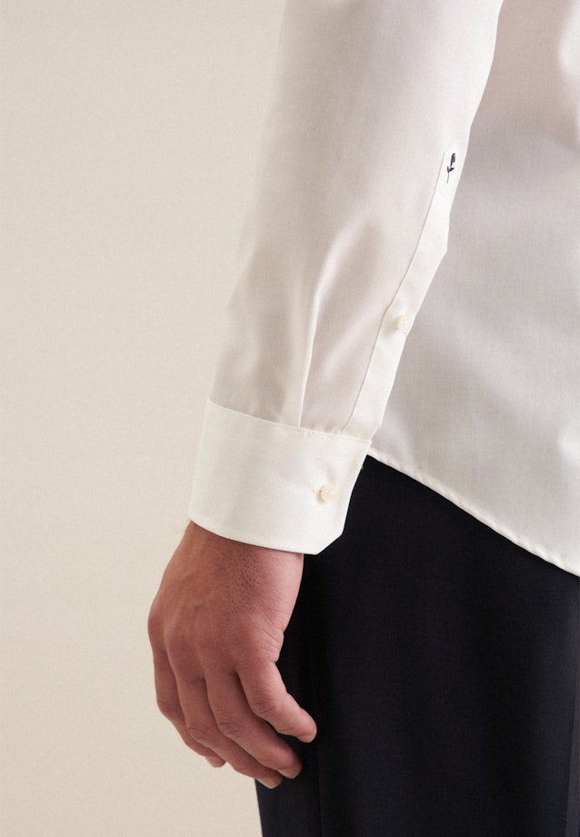 Slim Business Hemd Uni in Ecru |  Seidensticker Onlineshop