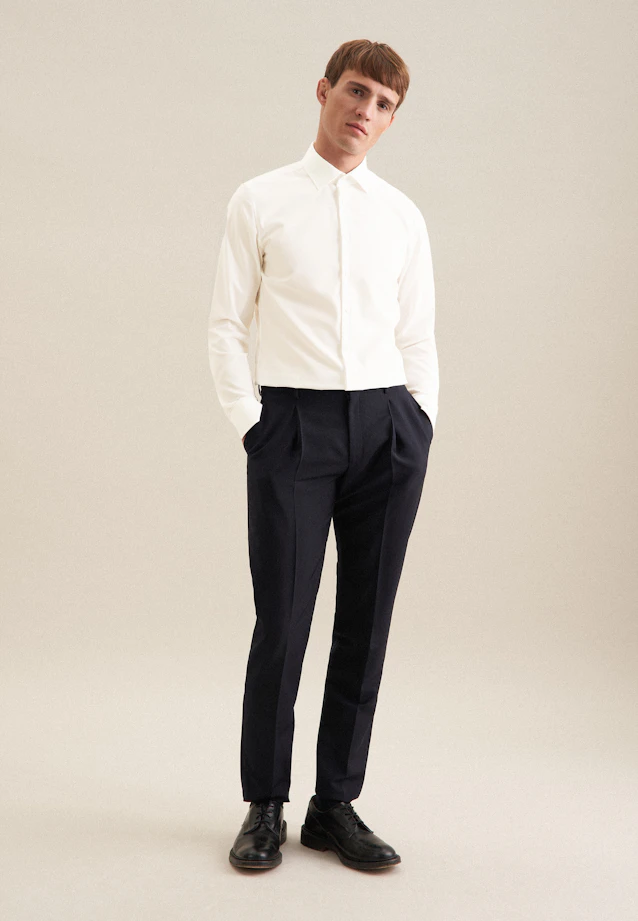 Slim Business Hemd Uni in Ecru |  Seidensticker Onlineshop