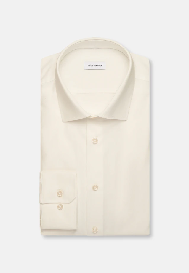 Slim Business Hemd Uni in Ecru |  Seidensticker Onlineshop