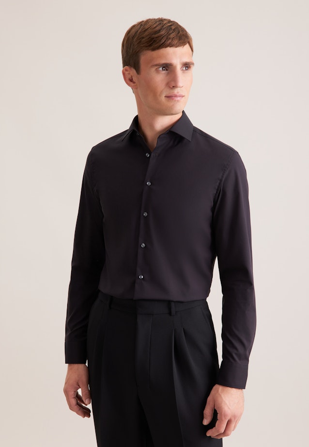 Slim Chemise d'affaires Uni in Noir |  Seidensticker Onlineshop