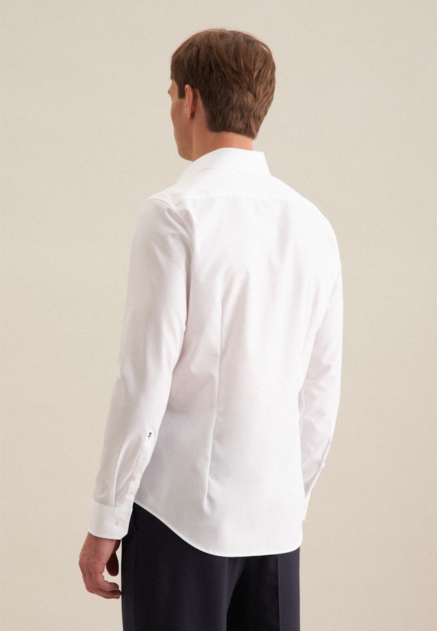 Chemise Business Slim Popeline Col Kent in Blanc |  Seidensticker Onlineshop