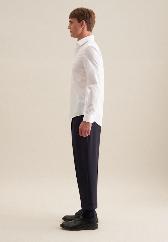 Non-iron Poplin Business Shirt in Slim with Kent-Collar in White |  Seidensticker Onlineshop