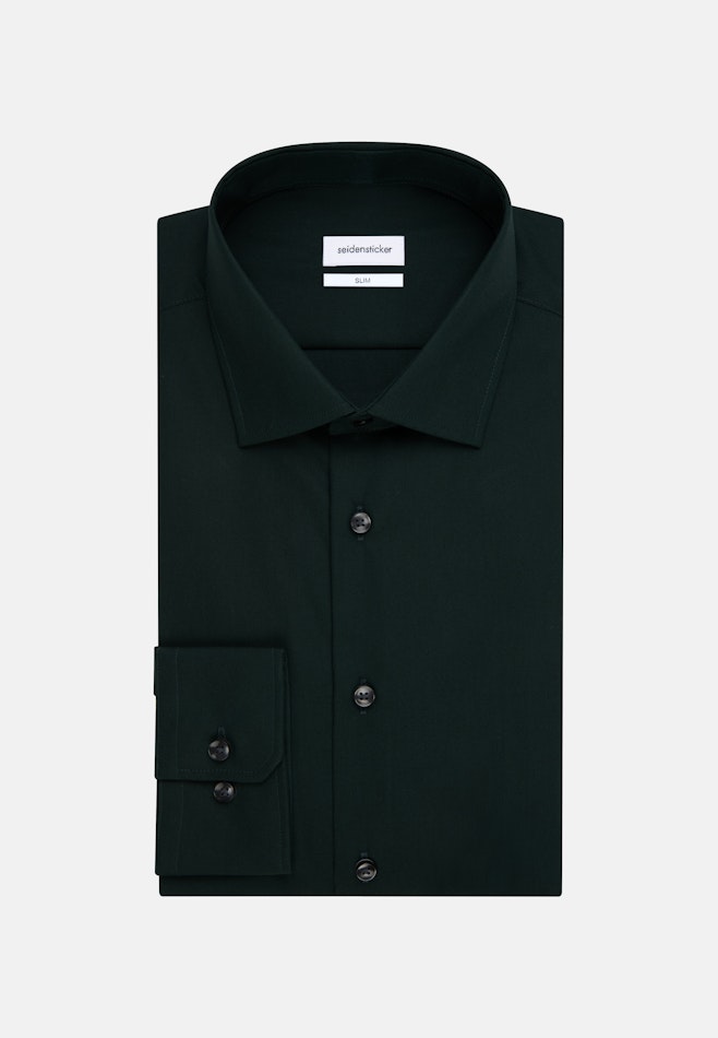 Slim Business Hemd Uni in Grün | Seidensticker Onlineshop