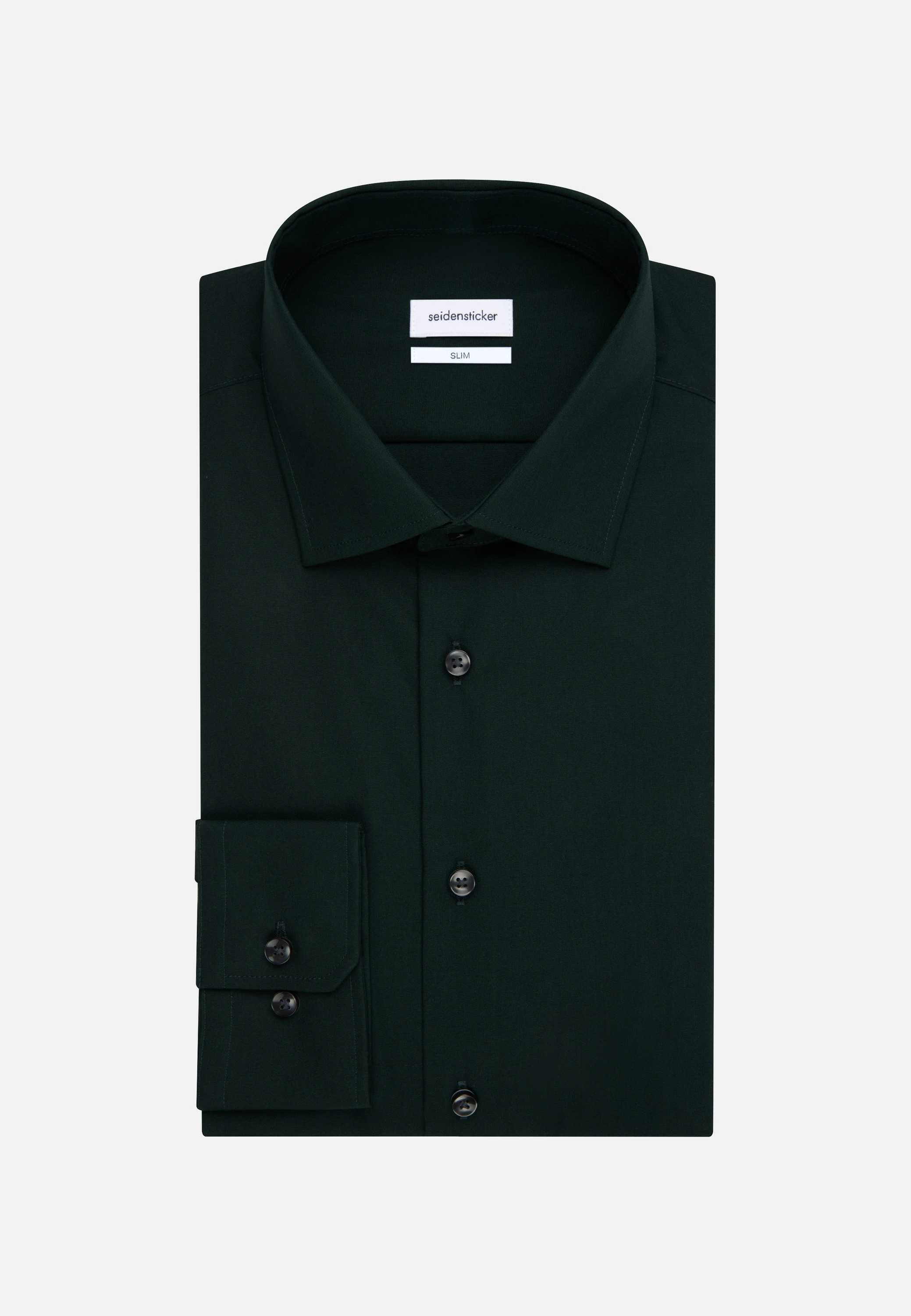 Slim Business Hemd Uni Grün