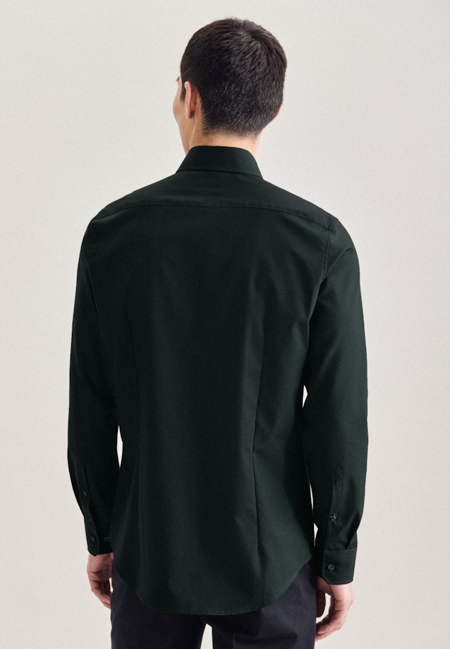 Non-iron Poplin Business Shirt in Slim with Kent-Collar in Green |  Seidensticker Onlineshop