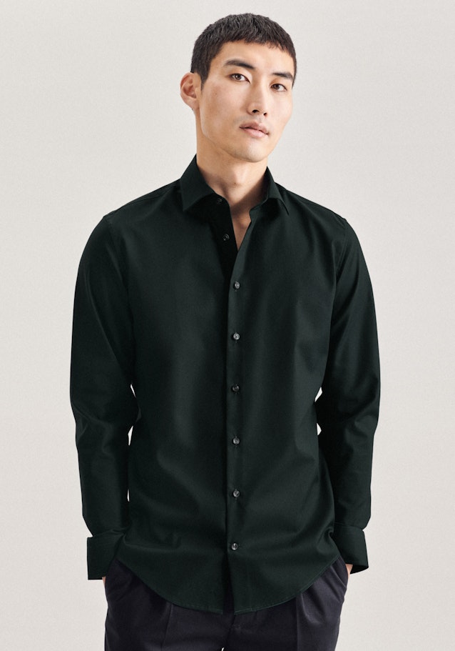 Slim Chemise Business Uni in Vert | Seidensticker Onlineshop