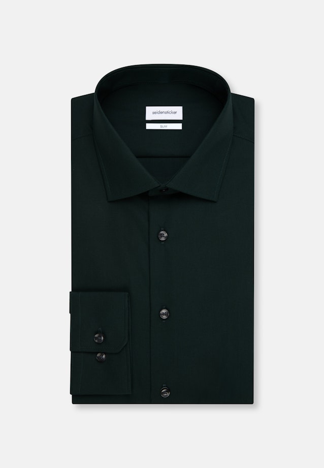 Slim Business Hemd Uni in Grün |  Seidensticker Onlineshop