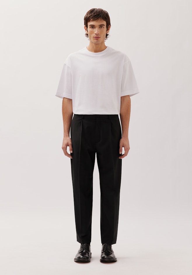 Chino Cropped mit Bundfalte dans Noir | Boutique en ligne Seidensticker