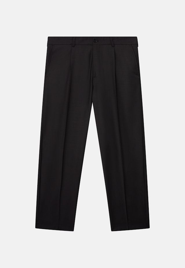 Chino Cropped mit Bundfalte in Schwarz |  Seidensticker Onlineshop