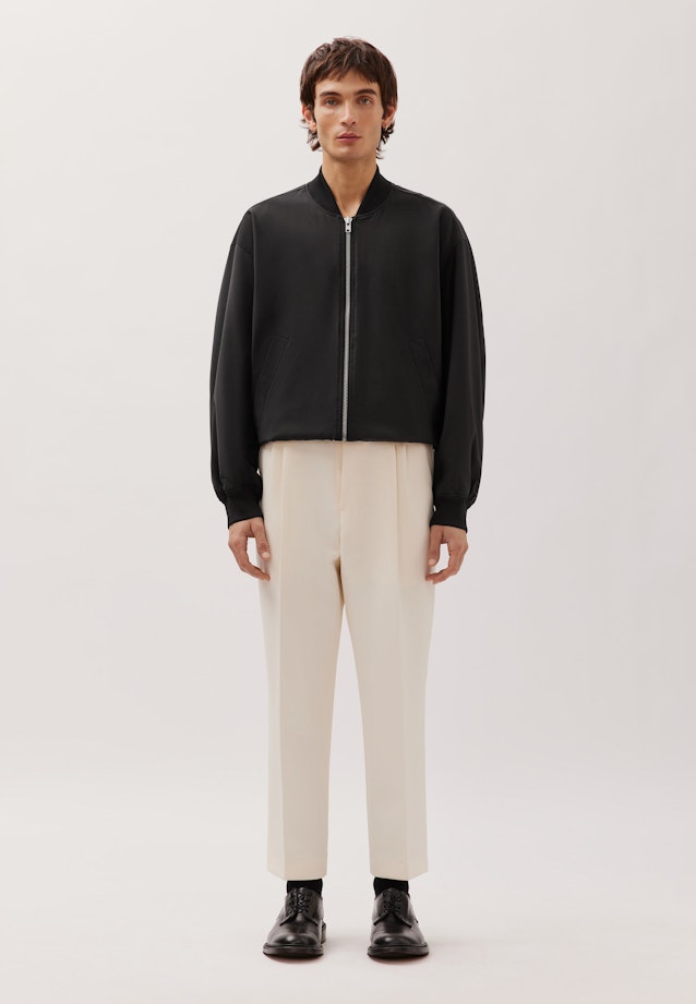 Oversized Bomber Jacke mit Wolle in Schwarz |  Seidensticker Onlineshop