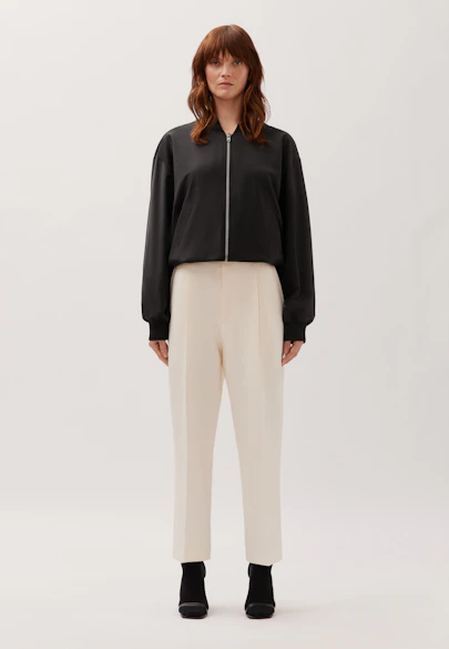 Oversized Bomber Jacke mit Wolle in Schwarz |  Seidensticker Onlineshop