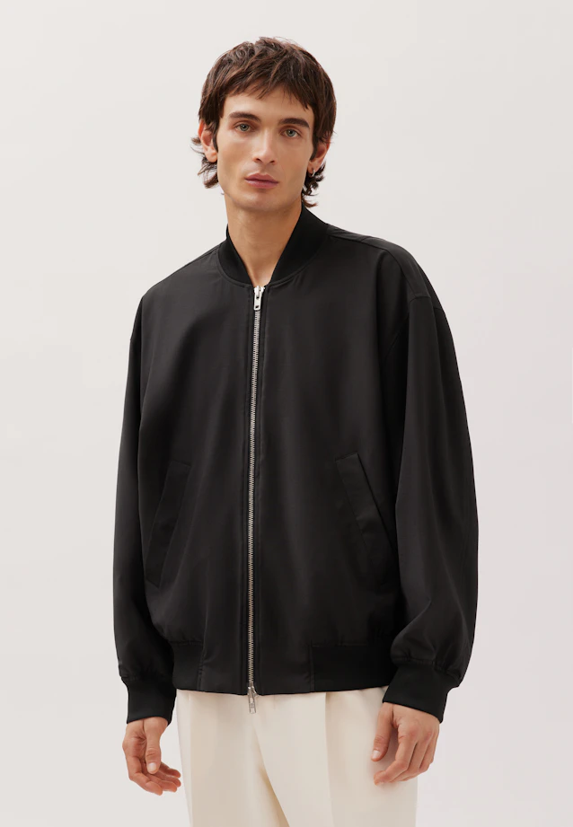 Oversized Bomber Jacke mit Wolle in Noir |  Seidensticker Onlineshop