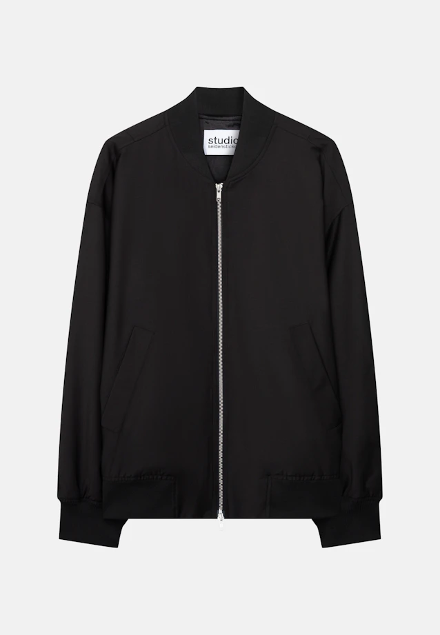 Oversized Bomber Jacke mit Wolle in Noir |  Seidensticker Onlineshop