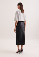 Rock aus 100% Leder mit Teilungsnähten in Noir |  Seidensticker Onlineshop