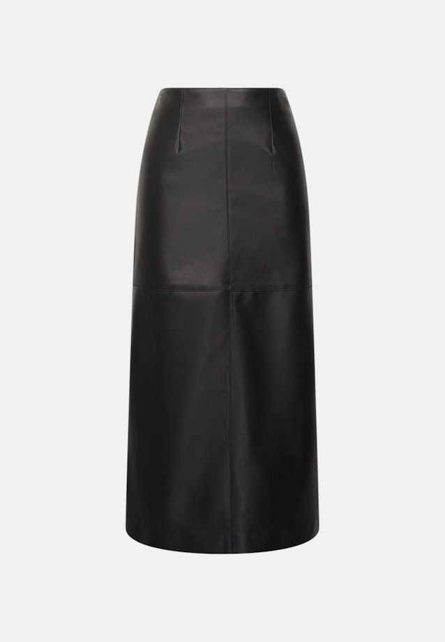 Rock aus 100% Leder mit Teilungsnähten in Noir |  Seidensticker Onlineshop