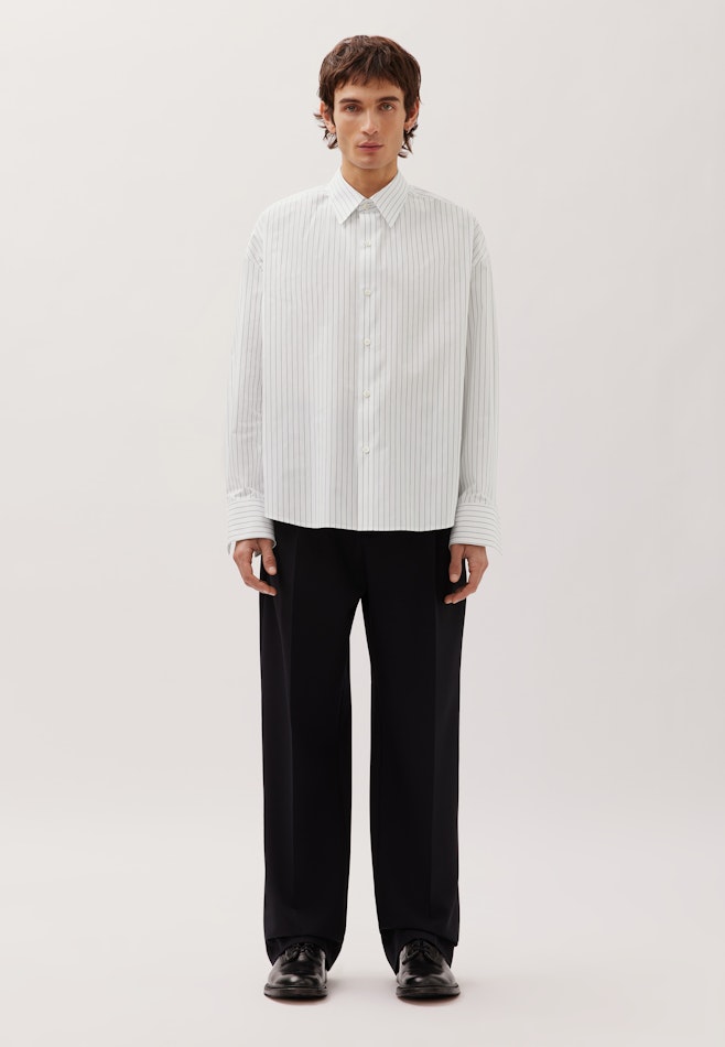 Oversized Boxy Hemd aus Baumwolle dans Blanc | Boutique en ligne Seidensticker