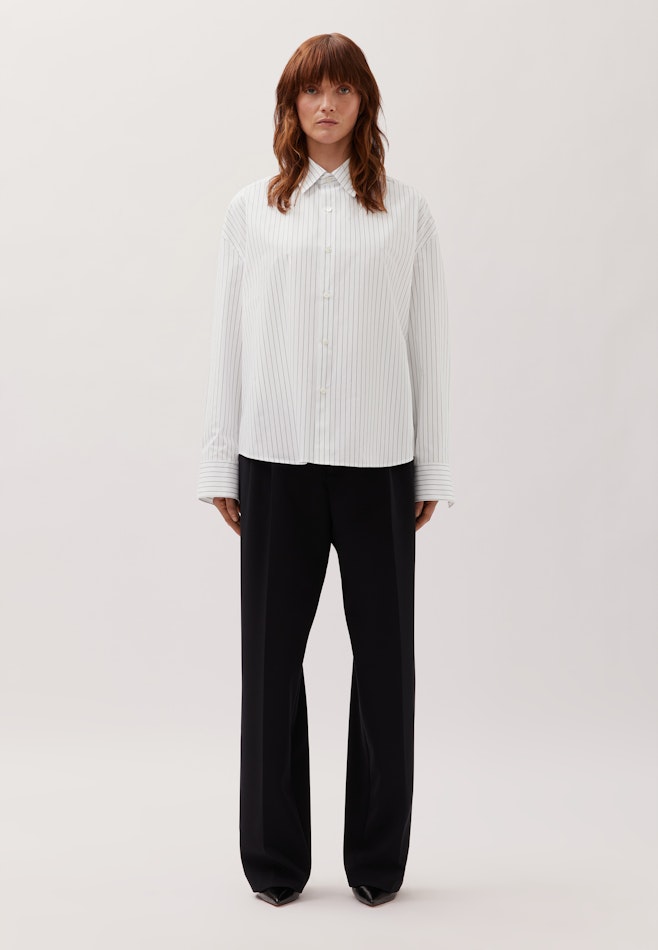 Oversized Boxy Hemd aus Baumwolle dans Blanc | Boutique en ligne Seidensticker