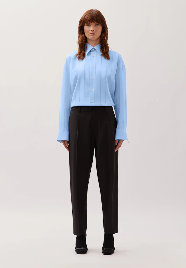 Relaxed Hemd mit überschnittener Schulter in fließender Viskose in Hellblau |  Seidensticker Onlineshop