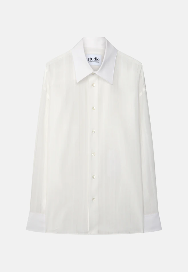 Relaxed Hemd mit überschnittener Schulter in fließender Viskose in Ecru | Seidensticker Onlineshop