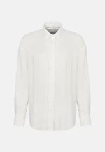 Relaxed Hemd mit überschnittener Schulter in fließender Viskose in Ecru |  Seidensticker Onlineshop