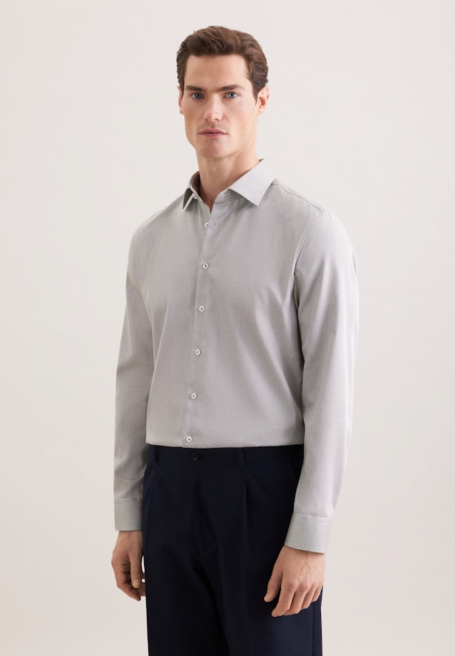 Slim Business Hemd Uni in Grün |  Seidensticker Onlineshop