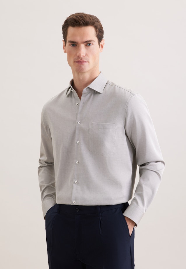 Regular Business Hemd Uni in Grün |  Seidensticker Onlineshop