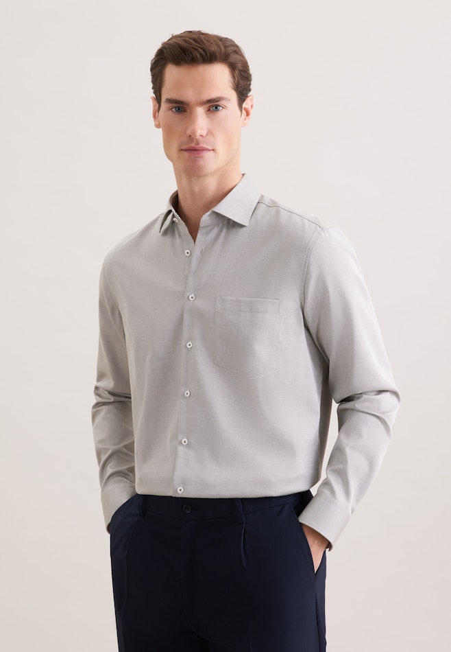 Regular Business Hemd Uni in Grün | Seidensticker Onlineshop