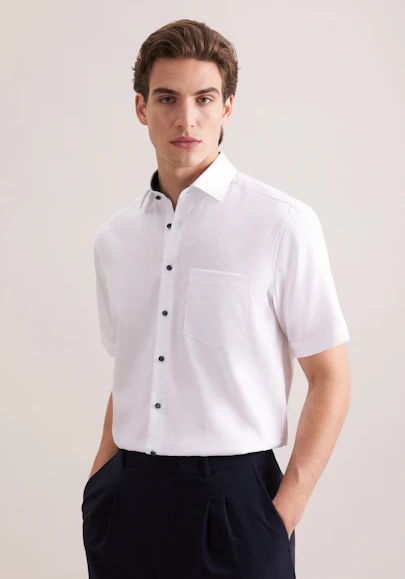 Regular Chemise d'affaires Uni in Blanc | Seidensticker Onlineshop