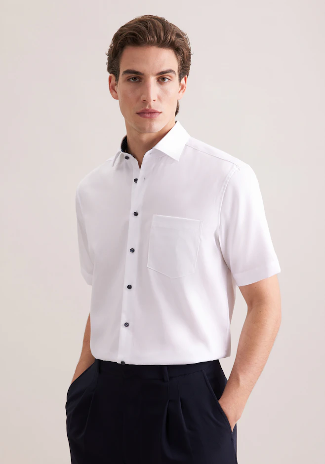Regular Business shirt Uni in Weiß | Seidensticker online shop