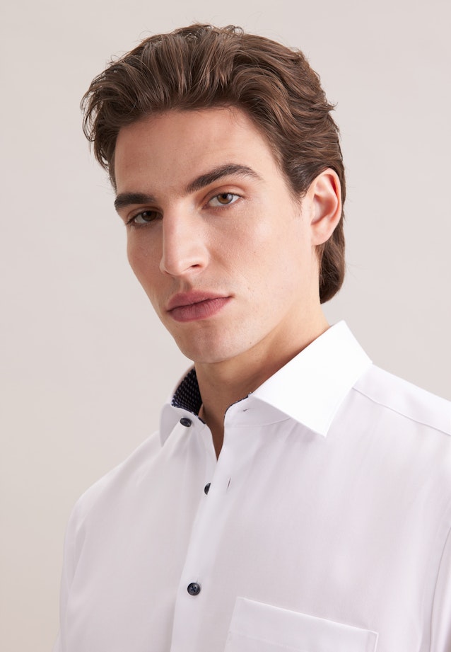 Regular Business Hemd Uni in Weiß |  Seidensticker Onlineshop