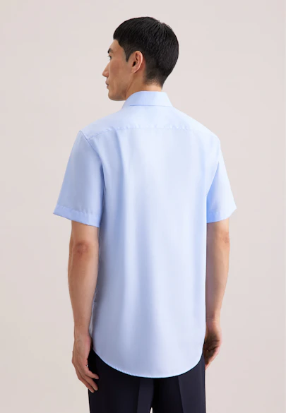 Regular Business shirt Uni in Mittelblau |  Seidensticker Onlineshop