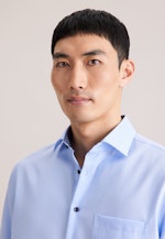 Regular Business Hemd Uni in Mittelblau |  Seidensticker Onlineshop