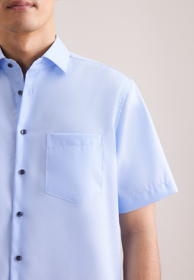 Regular Business Hemd Uni in Mittelblau |  Seidensticker Onlineshop