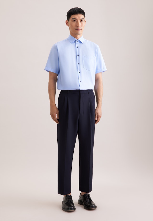 Regular Business Hemd Uni in Mittelblau |  Seidensticker Onlineshop