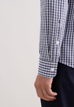 Regular Chemise décontractée carreaux in Bleu Foncé |  Seidensticker Onlineshop