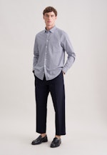 Regular Chemise décontractée carreaux in Bleu Foncé |  Seidensticker Onlineshop