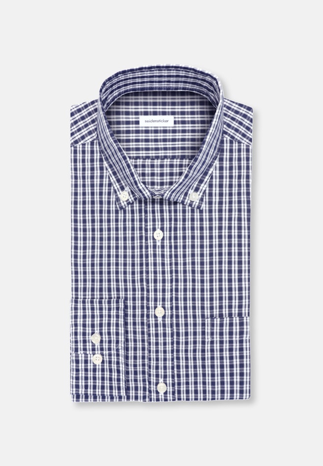 Regular Chemise décontractée carreaux dans Bleu Foncé | Boutique en ligne Seidensticker
