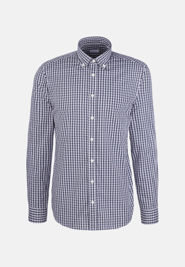 Regular Chemise décontractée carreaux in Bleu Foncé |  Seidensticker Onlineshop