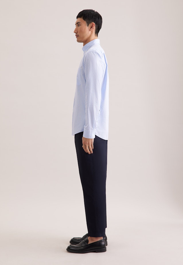 Regular Casual Hemd Karo in Hellblau |  Seidensticker Onlineshop