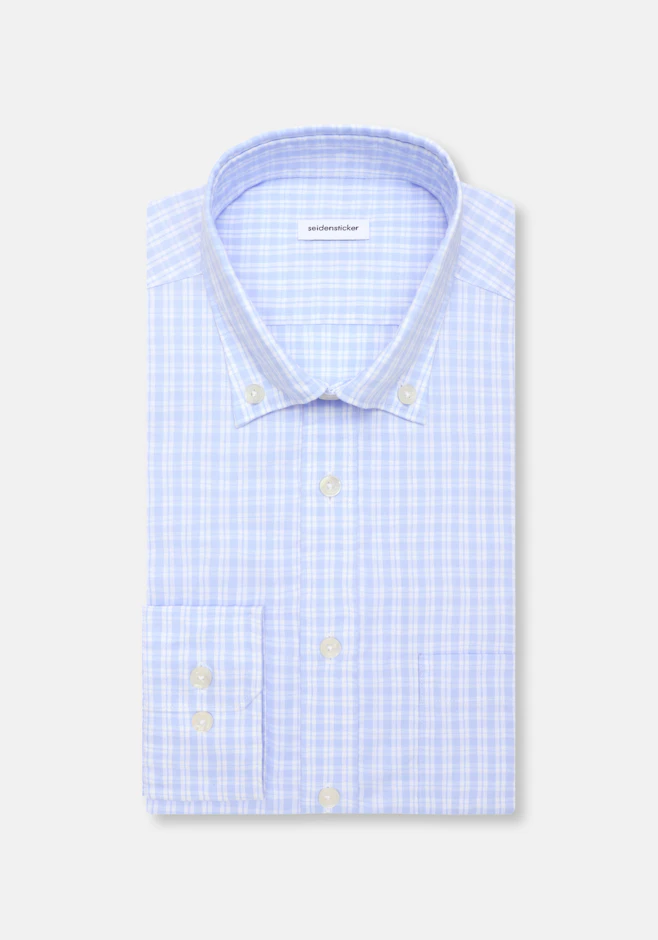 Regular Chemise décontractée carreaux dans Bleu Clair | Boutique en ligne Seidensticker