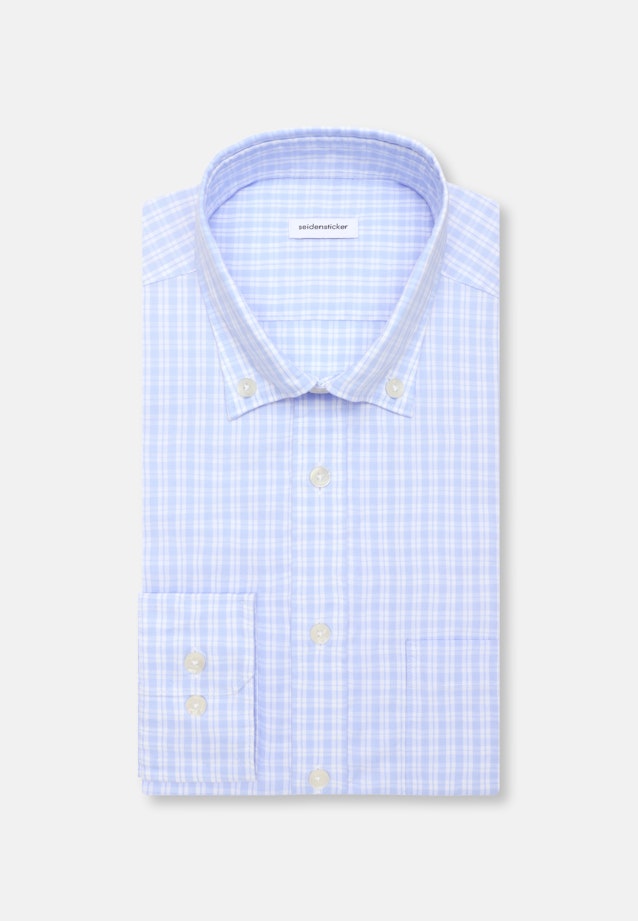Regular Casual Hemd Karo in Hellblau |  Seidensticker Onlineshop