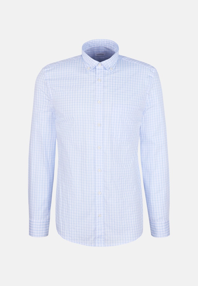 Regular Casual Hemd Karo in Hellblau |  Seidensticker Onlineshop