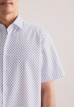 Regular Business Hemd Druck in Mittelblau |  Seidensticker Onlineshop