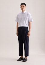 Regular Business Hemd Druck in Mittelblau |  Seidensticker Onlineshop