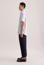 Regular Business Hemd Druck in Mittelblau |  Seidensticker Onlineshop