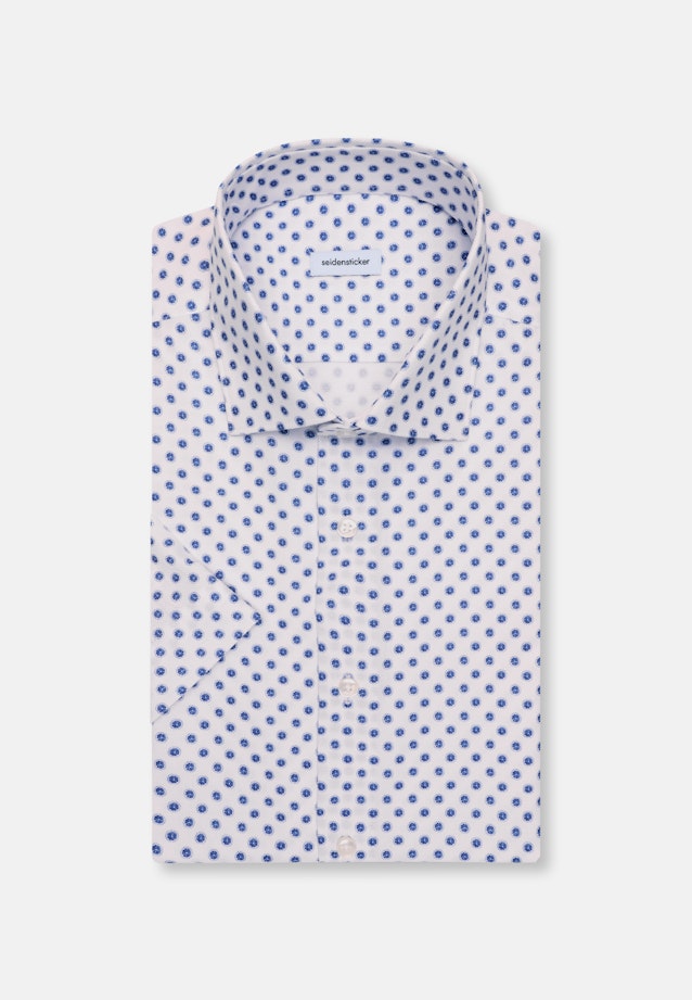 Regular Business Hemd Druck in Mittelblau |  Seidensticker Onlineshop