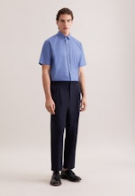 Regular Business Hemd Druck in Mittelblau |  Seidensticker Onlineshop