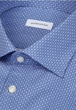 Regular Business Hemd Druck in Mittelblau |  Seidensticker Onlineshop